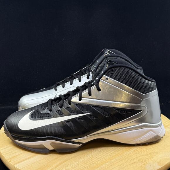 Nike Vapor Pro 3/4 Nubby Football Cleats Black/Silver 527878-010 Men’s Size 13 - Picture 2 of 10